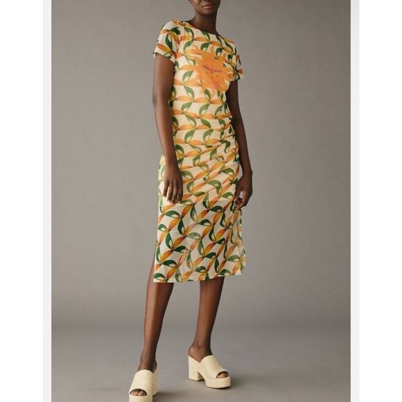 Farm Rio x Anthropologie Farm Rio Printed Toucan Sun Mesh Dress, Sz XL - Read - Picture 1 of 12